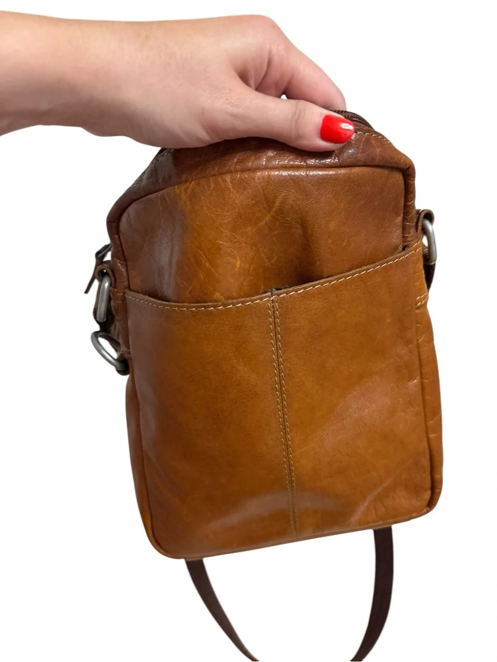 Vintage Jack Georges Brown Leather Crossbody Bag 🤎